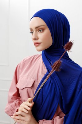 Sibel - Hijab Jersey Bleu