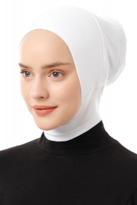 Elnara - Bonnet Plain Hijab Blanc