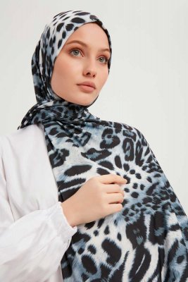 Ayten - Hijab À motifs Indigo
