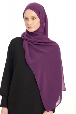 Chiffon Hijab - Violet Foncé