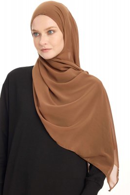Chiffon Hijab - Marron Clair