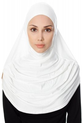 Ava - Hijab Al Amira Crème One-Piece - Ecardin