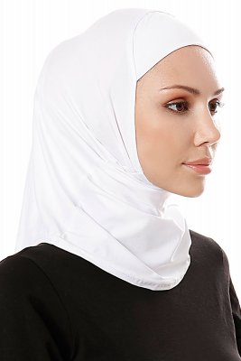 Elif - Hijab Sport Blanc - Ecardin