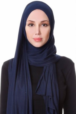Hanfendy - Hijab Pratique One-Piece Bleu Marin