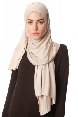Melek - Hijab Jersey Premium Taupe Clair - Ecardin