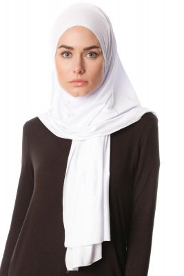 Melek - Hijab Jersey Premium Blanc - Ecardin