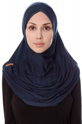 Mia - Hijab Al Amira Bleu Marin One-Piece - Ecardin