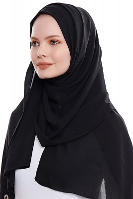 Yara - Hijab Crepe Pratique One-Piece Noir
