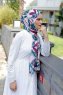 Beyza - Hijab à Motifs Rose & Bleu - Sal Evi