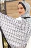 Hijab Twill à Motifs Gris - Sal Evi