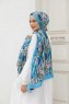 Hijab Twill à Motifs Lis - Sal Evi