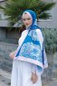 Hijab Twill à Motifs Blue Dream - Sal Evi