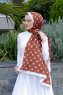Hijab Twill à Motifs Cannelle - Sal Evi