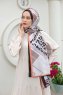 Hijab Twill à Motifs Orange - Sal Evi