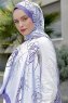 Hijab Twill à Motifs Violet - Sal Evi