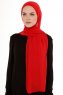 Derya - Hijab Pratique Chiffon Rouge