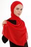 Derya - Hijab Pratique Chiffon Rouge