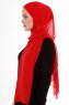 Derya - Hijab Pratique Chiffon Rouge