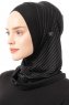 Babe Plain - Hijab Al Amira One-Piece Noir & Gris Clair