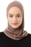 Babe Plain - Hijab Al Amira One-Piece Taupe Foncé