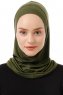 Babe Plain - Hijab Al Amira One-Piece Kaki