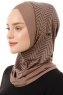 Silva Cross - Hijab Al Amira One-Piece Taupe Foncé