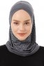 Silva Cross - Hijab Al Amira One-Piece Gris Foncé