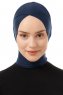 Elnara - Bonnet Cross Hijab Bleu Marin