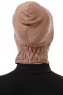 Elnara - Bonnet Plain Hijab Taupe Foncé