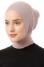 Elnara - Bonnet Plain Hijab Gris Pierre