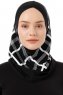 Ekose Cross - Hijab Al Amira One-Piece Noir & Blanc