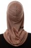 Wind Plain - Hijab Al Amira One-Piece Taupe Foncé