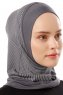 Wind Plain - Hijab Al Amira One-Piece Gris Foncé