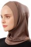 Wind Cross - Hijab Al Amira One-Piece Taupe Foncé