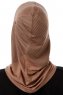 Wind Cross - Hijab Al Amira One-Piece Taupe Foncé