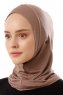 Logo Plain - Hijab Al Amira One-Piece Taupe Foncé
