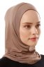 Logo Plain - Hijab Al Amira One-Piece Taupe Foncé
