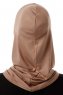 Logo Plain - Hijab Al Amira One-Piece Taupe Foncé