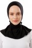 Sportif Plain - Hijab Pratique Viscose Noir & Gold