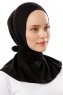 Sportif Plain - Hijab Pratique Viscose Noir & Gold