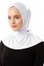 Sportif Plain - Hijab Pratique Viscose Blanc