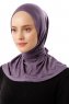 Sportif Plain - Hijab Pratique Viscose Violet Foncé