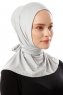 Sportif Plain - Hijab Pratique Viscose Gris Clair