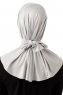 Sportif Plain - Hijab Pratique Viscose Gris Clair