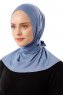 Sportif Plain - Hijab Pratique Viscose Indigo
