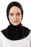 Sportif Cross - Hijab Pratique Viscose Noir & Gris Clair