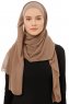 Alara Plain - Hijab Chiffon One Piece Taupe Foncé