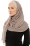 Alara Plain - Hijab Chiffon One Piece Taupe Clair