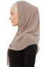 Alara Plain - Hijab Chiffon One Piece Taupe Clair