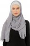 Alara Plain - Hijab Chiffon One Piece Gris Foncé